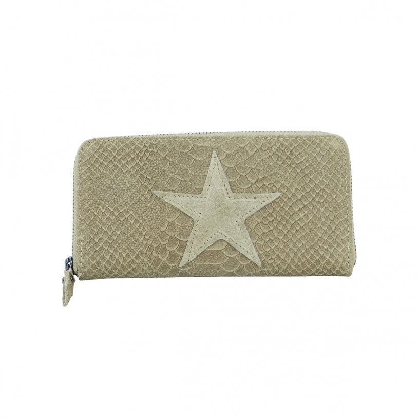 LADIES WALLET FROM LEATHER IN snake embossing WITH STAR GB 514