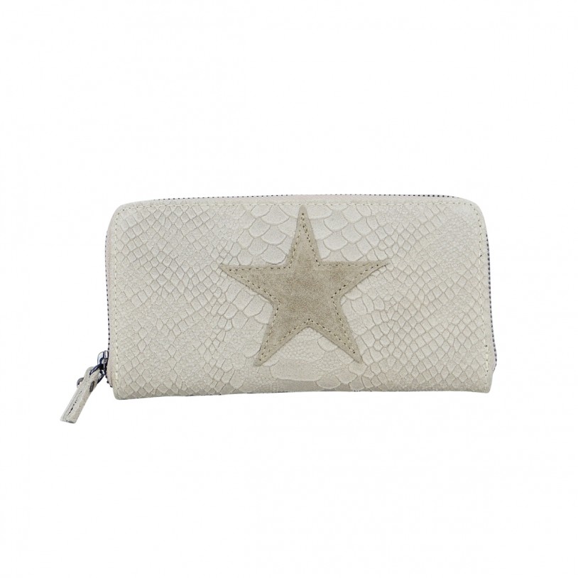 LADIES WALLET FROM LEATHER IN snake embossing WITH STAR GB 514