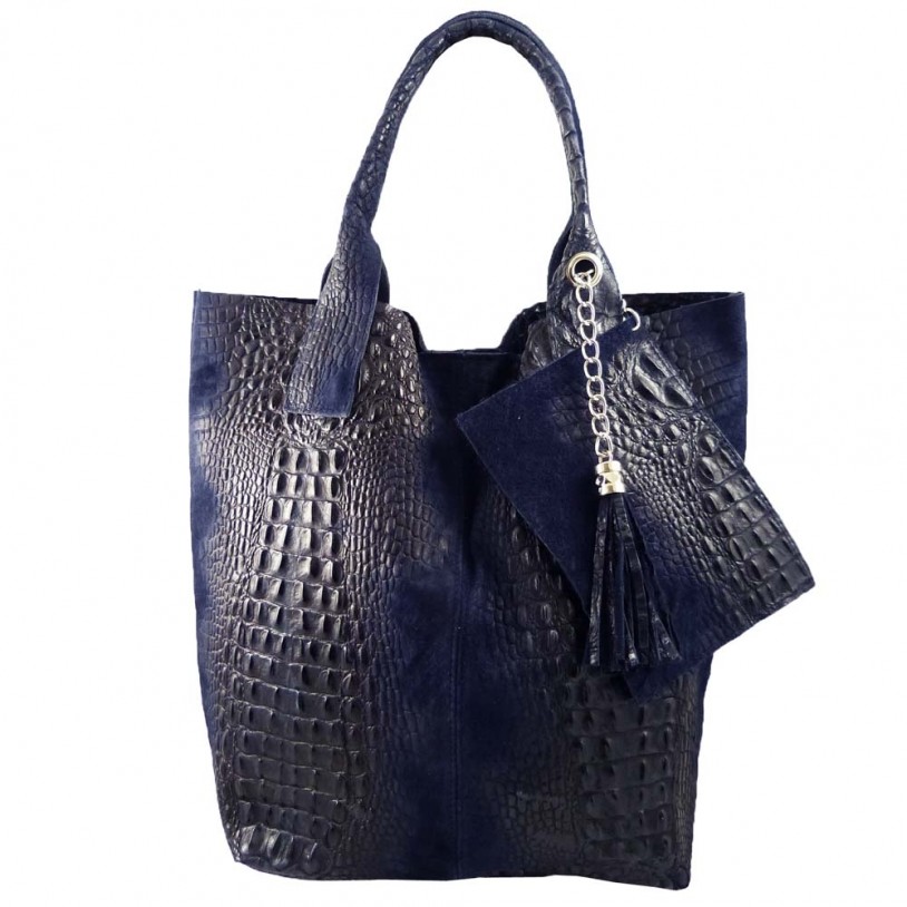 Shoulder bag made of calf leather in crocodile pattern SHCC2020