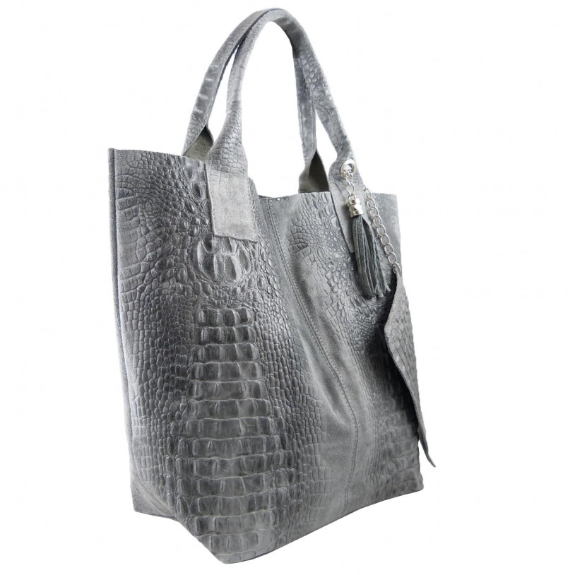 Shoulder bag made of calf leather in crocodile pattern SHCC2020
