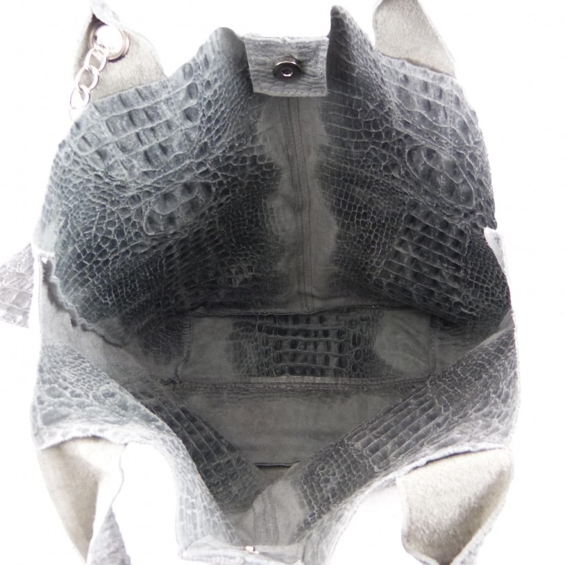 Shoulder bag made of calf leather in crocodile pattern SHCC2020