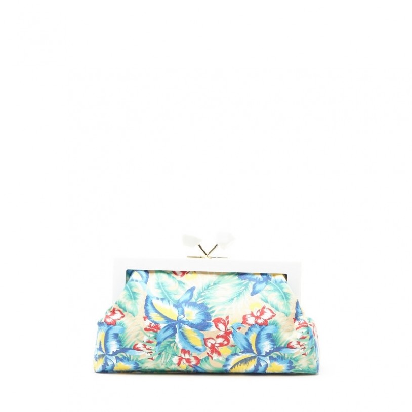 Ladies evening bag with flower print Lookat SHLK16808