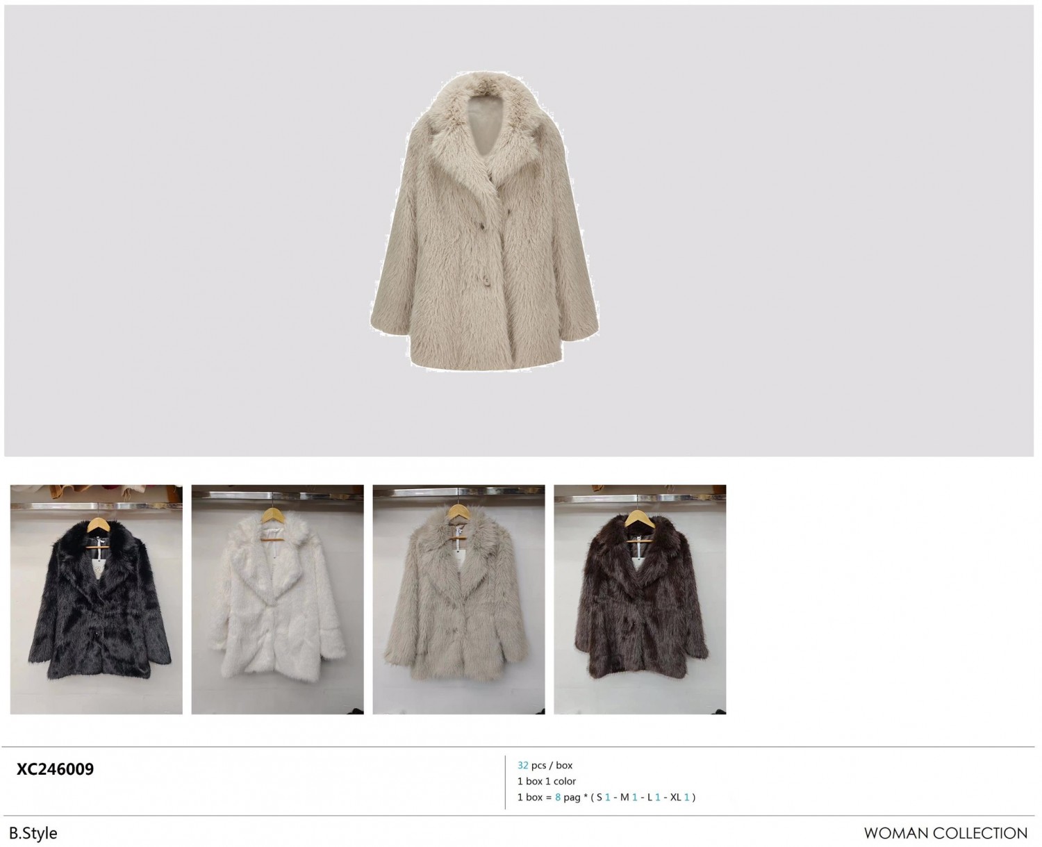 XC246009 - Women's Faux Fur Coat