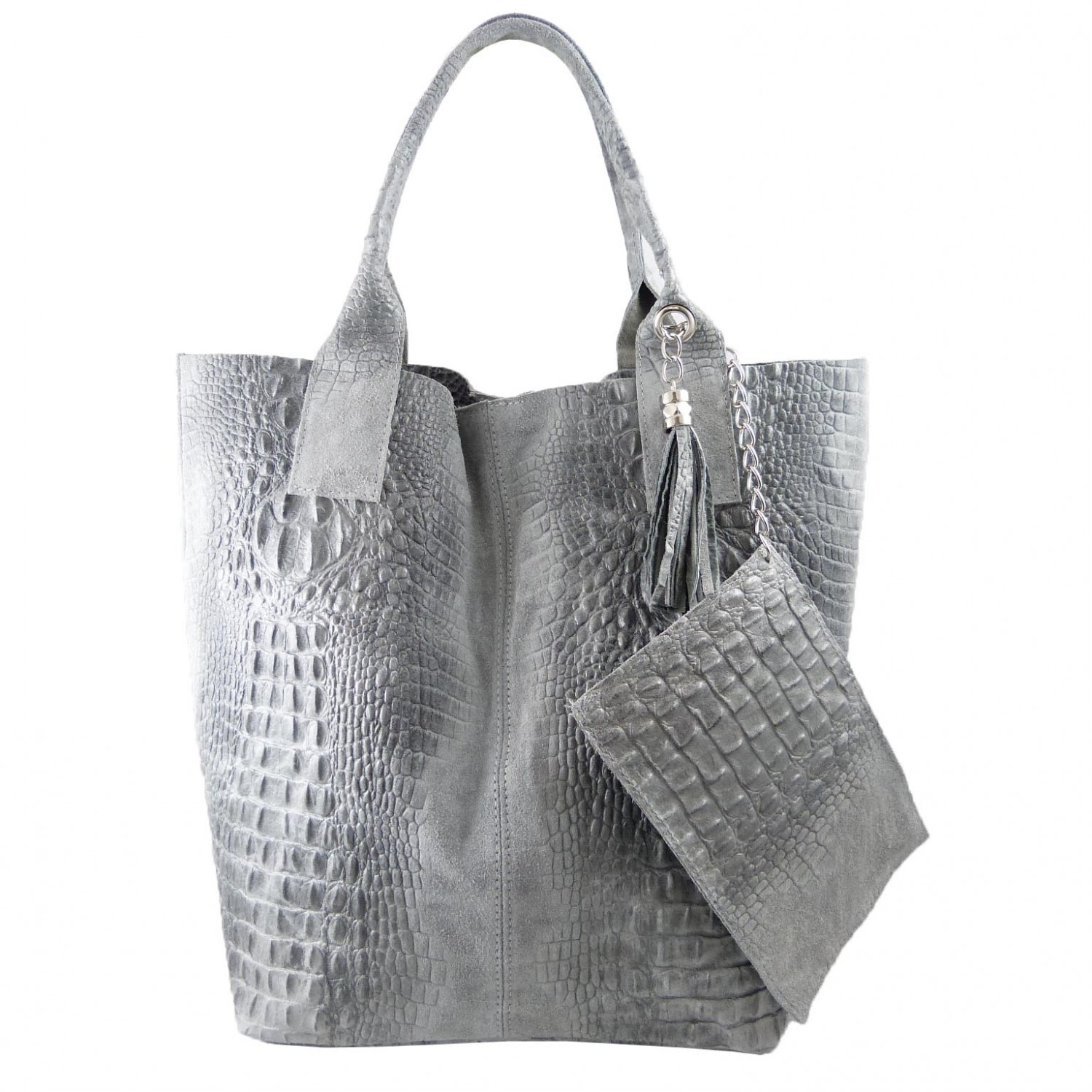 Shoulder bag made of calf leather in crocodile pattern SHCC2020
