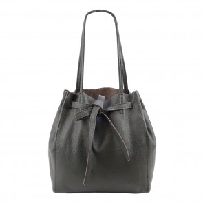 ITALIAN LADY'S SHOULDER BAG SHOPPER IN SHINY LEATHER SHG8956